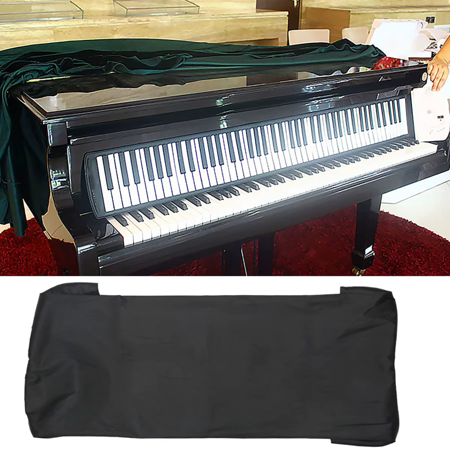 Willstar Staubdichte Klavierhülle für 61/88 Tasten elektronische Tastatur und Digitalpiano, wasserdichte Tasche, Schwarz - Bild 5