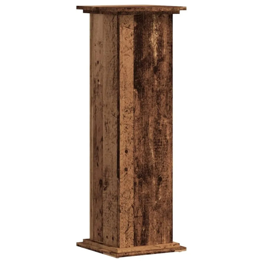 vidaXL Pflanzenständer in Altholz-Optik aus Holzwerkstoff, Braun, B/T/H: 33 x 33 x 100 cm - Bild 2