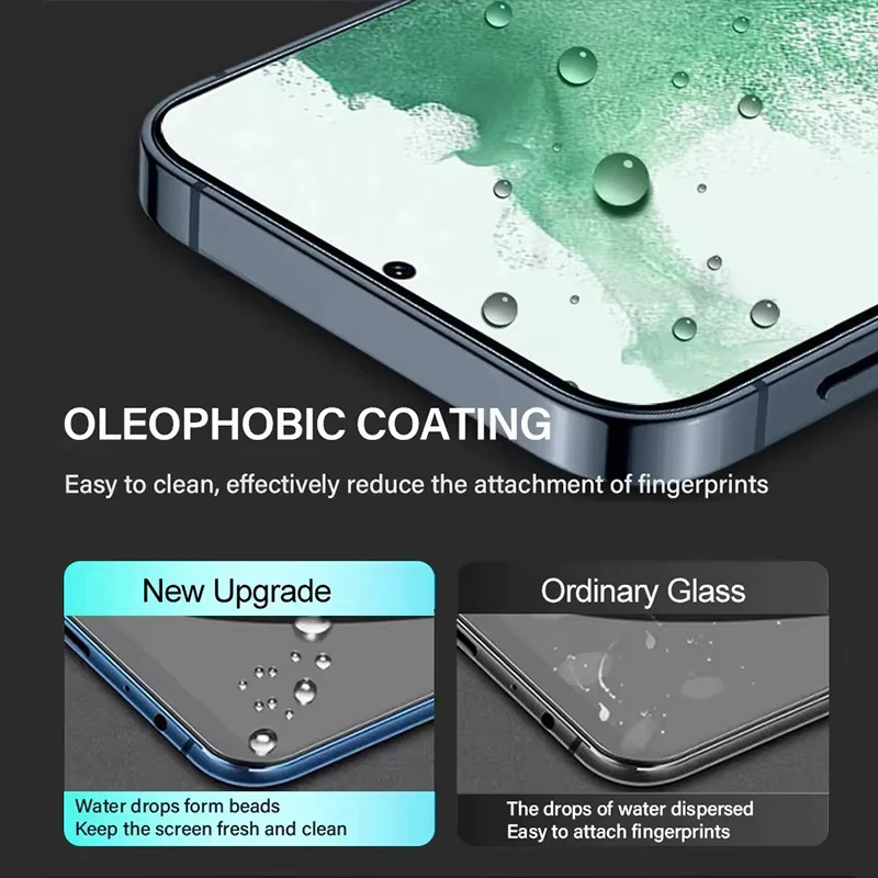 2er-Set gehärtetes Glas Full Screen Protector für Samsung Galaxy S25 S24 S23 S22 S21 Ultra Plus FE transparent mit Fingerabdruck-Entsperrung - Bild 5