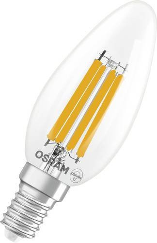 OSRAM HOMELIGHTING LED Filament Kerzenlampe E14 Kaltweiß dimmbar Glas transparent Durchmesser: 3,5 cm, Höhe: 3,5 cm - Bild 1