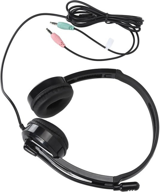 DIYelecs Kabelgebundenes HiFi-Headset mit 120 Grad drehbarem Mikrofon und Lautsprechern in Schwarz - Bild 1