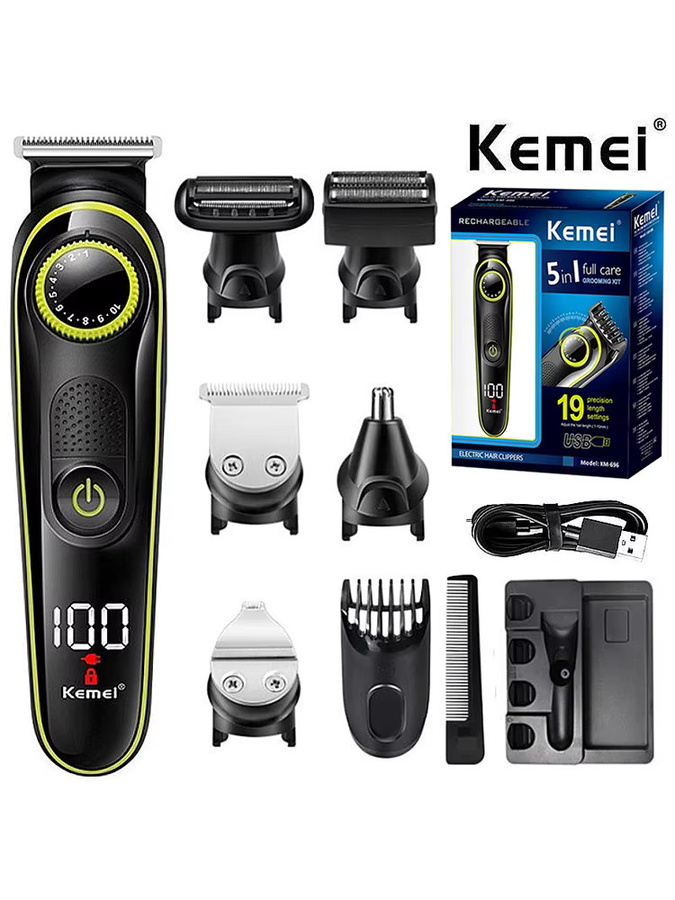 Kemei Elektrischer Herren-Trimmer KM-696, Schwarz - Bild 7