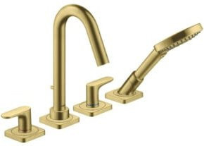 Hansgrohe Axor Citterio M Duschset für Badewanne mit Zweihebelmischer in Brushed Brass - Bild 1