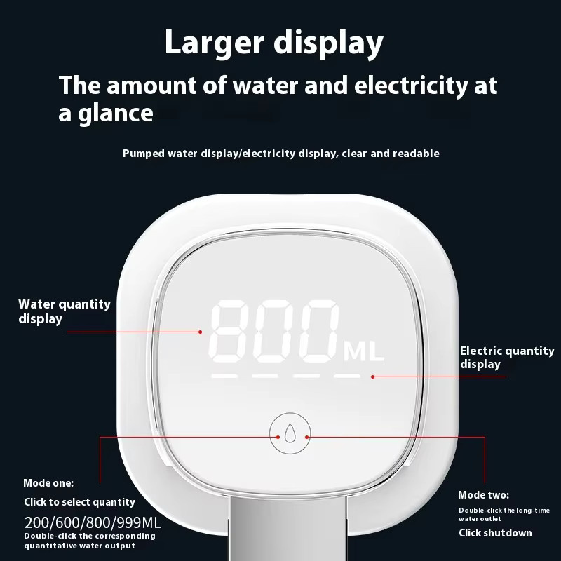 Donirt Faltbare Wasserpumpe für Flaschenwasser, automatischer wiederaufladbarer und tragbarer Wasserspender in Weiß - Bild 3