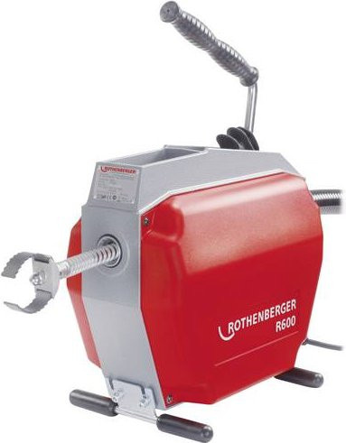 Rothenberger Rohrreinigungsmaschine R 600 mit Führungsschlauch, Rot, 690 W, für Durchmesser 20 - 150 mm - Bild 1