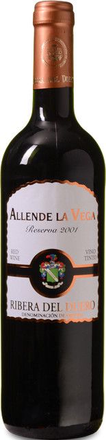 Allende la Vega Reserva Rotwein, Tempranillo, Ribera del Duero, 2001, 14,0 %, 0,75 l - Bild 1