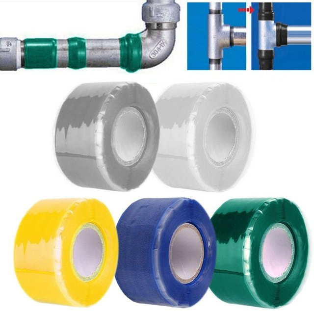 Multifunktionales, wasserdichtes Wasserrohr-Reparaturband in Schwarz, selbstverschmelzendes Dichtungsband zur Leckage-Stoppung und Isolierung - Bild 1