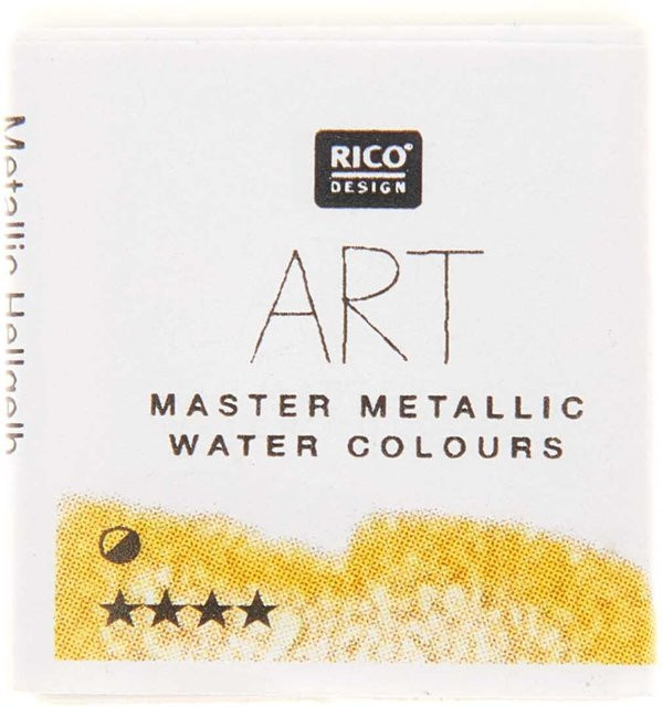 Rico Design ART Master Metallic Aquarellfarbe Hellgelb im halben Näpfchen - Bild 1
