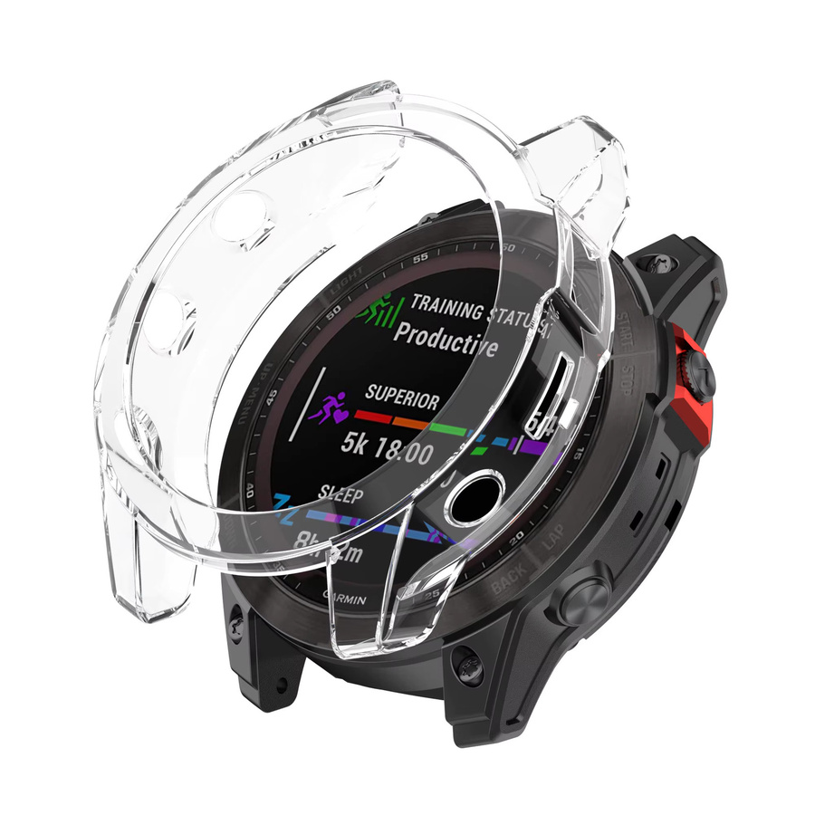 FIFATA Uhrenzubehör Schutzhülle, Silikon, Schwarz, Garmin Fenix 7 7X 7S - Bild 2