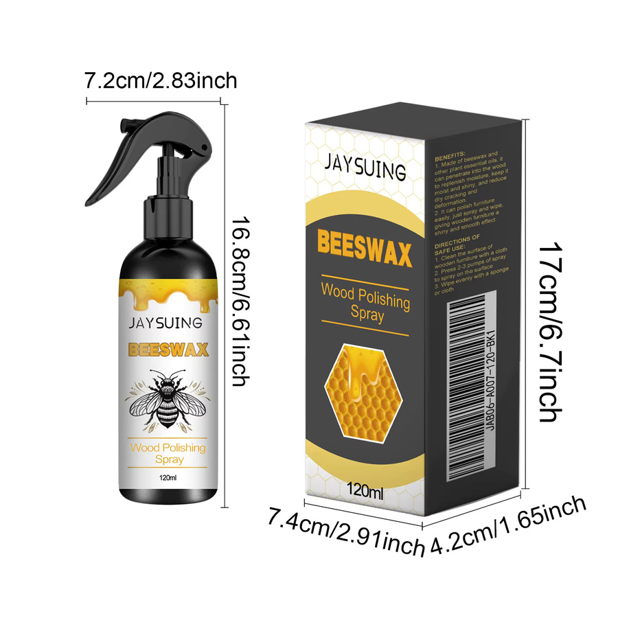 JAKEHOE Bienenwachs Holzpolitur-Spray in Schwarz zur Möbel- und Bodenpflege mit Reparaturfunktion für Kratzer und Glanzherstellung - Bild 5