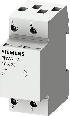 Siemens Zylindersicherungshalter 3NW7323, 20A, 400 V/AC, Weiß - Bild 1