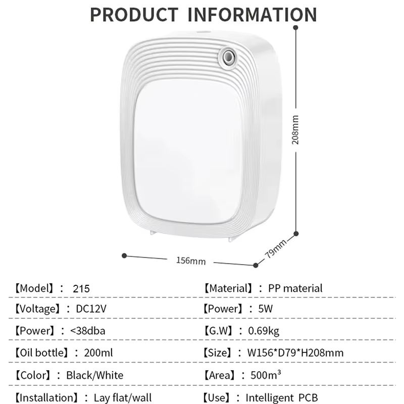 HAOYUNMA WiFi Smart Home Duftdiffusor für ätherische Öle, weißer elektrischer Raumaromatizer mit Timer für große Bereiche bis 500 m3 - Bild 6
