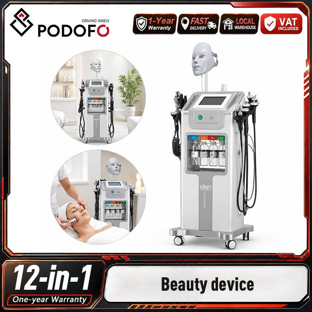 Podofo 12-in-1 Mikroblasen-Schönheitsmaschine, Gesicht, Unisex - Bild 1