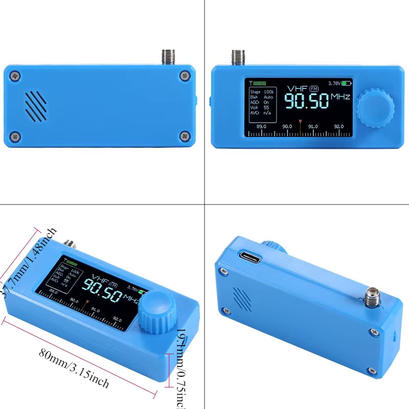 AISANRAY Mini SI4732 Radio mit 3D-Halterung, USB-C, AM/FM und SSB Einzelband-Empfang für SW und Hochfrequenz - Bild 2