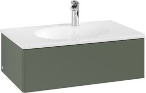 V&B Waschtischunterschrank Antao mit Auszugbeleuchtung, Farbe: Grau lackiert, B/T/H: 78,8 x 49,6 x 25,6 cm - Bild 1