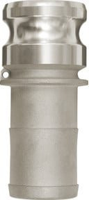 Riegler Kamlok-Schnellkupplungsstecker Typ E mit Tülle aus Aluminium in Silber, LW 25 - Bild 1