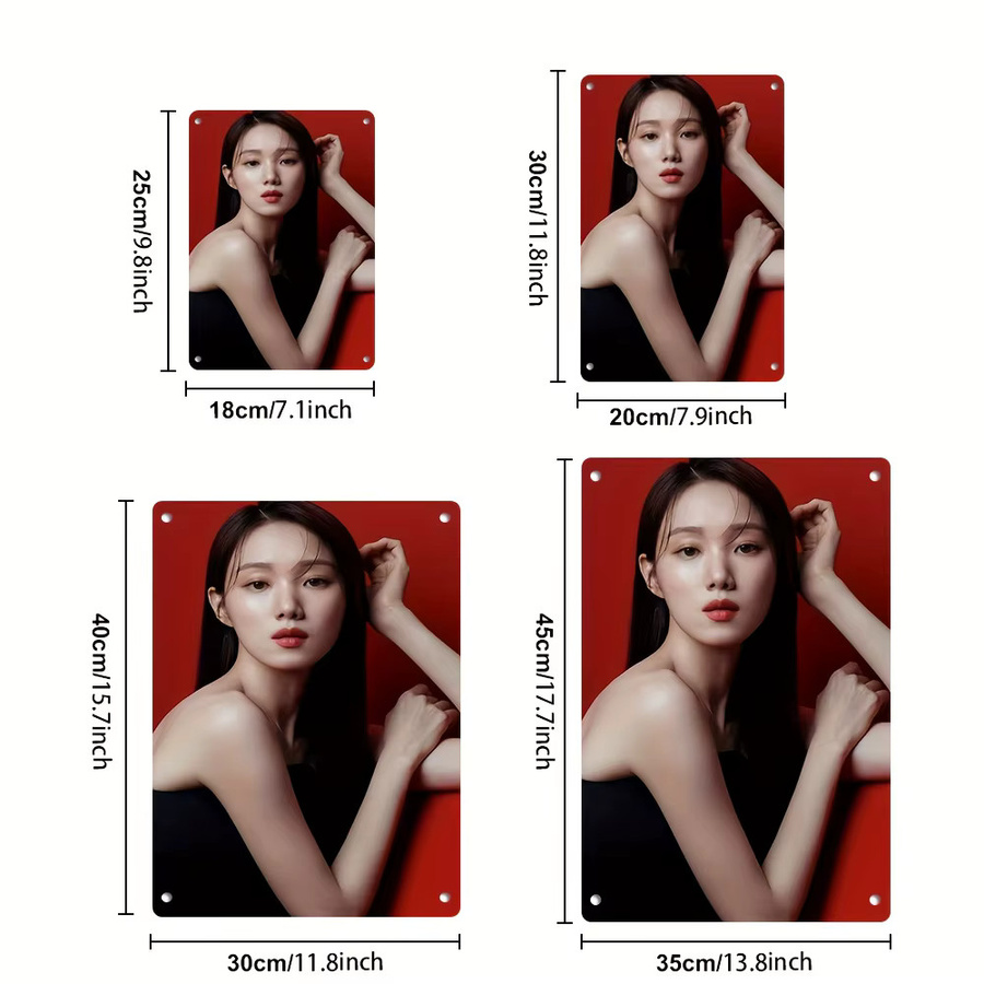 CIFBUY Aluminium-Dekoschild Lee Sung Kyung Porträt Poster im modernen K-Pop-Stil - Bild 2