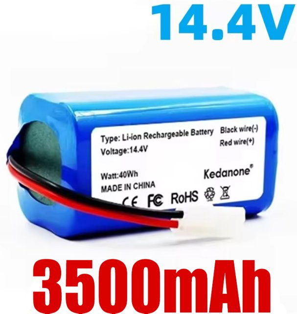 Conga Lithium-Ionen-Akku 14,4V 3500 mAh in Blau für Robovac Excellence 950 990 1090 1092 1190 1990 11S 15C 30C Max NETBOT S14 S15 - Bild 1