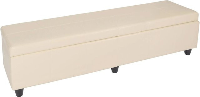MCW Aufbewahrungs-Truhe Arezzo XXL in Creme mit Kunstleder-Bezug, B/T/H: 180 x 45 x 45 cm - Bild 1