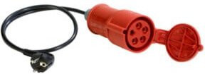 BENNING Messadapter 16 A CEE-Schutzkontaktstecker für dreiphasige Verbraucher, Rot - Bild 1