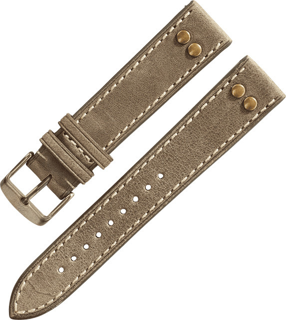 Laco Uhrenarmband Leder, oliv - Bild 1