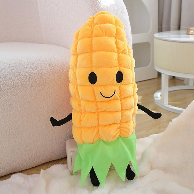 Mais-Farbe Gemüse Obst Plüschkissen, Plüschtier, 20cm - Bild 1