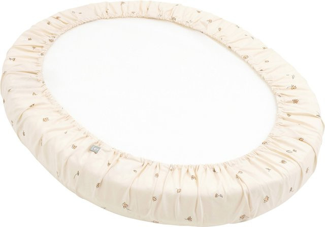 Stokke Sleepi Mini Spannbetttuch aus Bio-Baumwolle in Sand, 60 x 120 cm - Bild 1