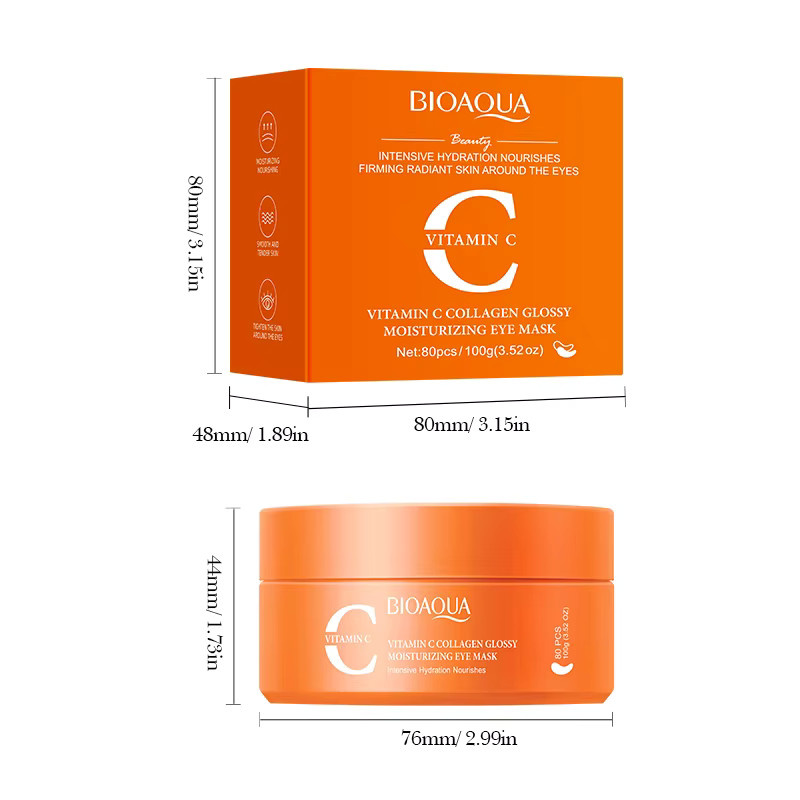 BIOAQUA Augenmaske Vitamin C und Kollagen, 80 Stück - Bild 2