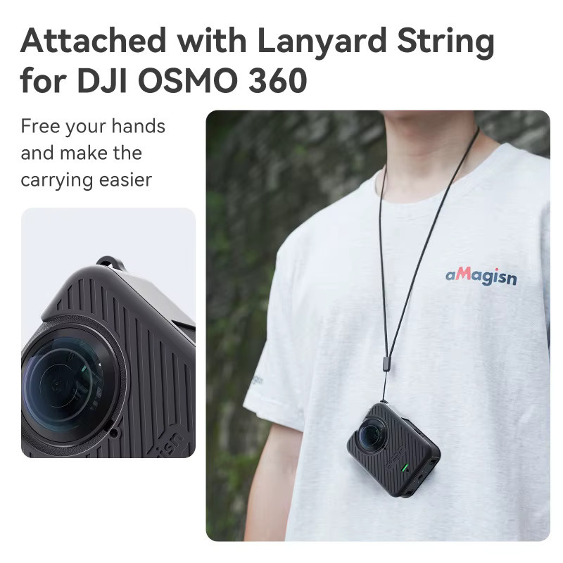 DJI Osmo 360 Silikon-Schutzhülle mit Objektivdeckel in Schwarz - Bild 6