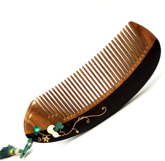 Seashell Crafts Studio Sandelholzkamm mit Perlmutt-Inlay, Damen - Bild 1