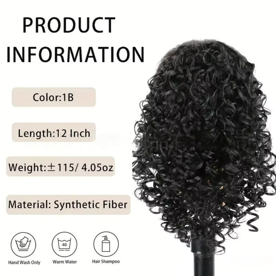 Inspiration Fashion Afro-Pferdeschwänze, Synthetisch, Lockig, mit Kordelzug - Bild 3