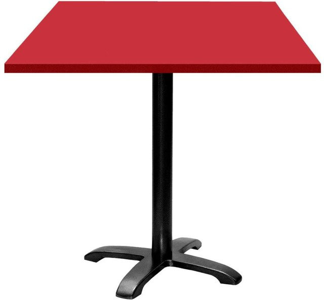 RestooTab Tisch Bazila quadratisch, rote Platte, schwarzes Gestell, B/T/H: 70 x 70 x 74 cm - Bild 1