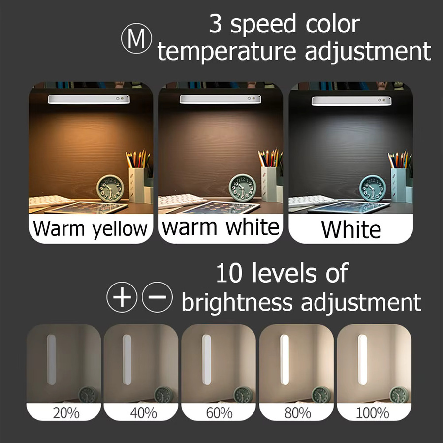 Lyfs Magnetische LED Schreibtischlampe in Weiß mit USB-Anschluss und Touch-Bedienung für Home Office und Schlafzimmer - Bild 3