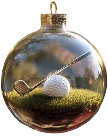 Transparente 3D Tier Weihnachtskugel mit Dackel und Sportmotiven als dekoratives Ornament für deinen Weihnachtsbaum - Bild 1