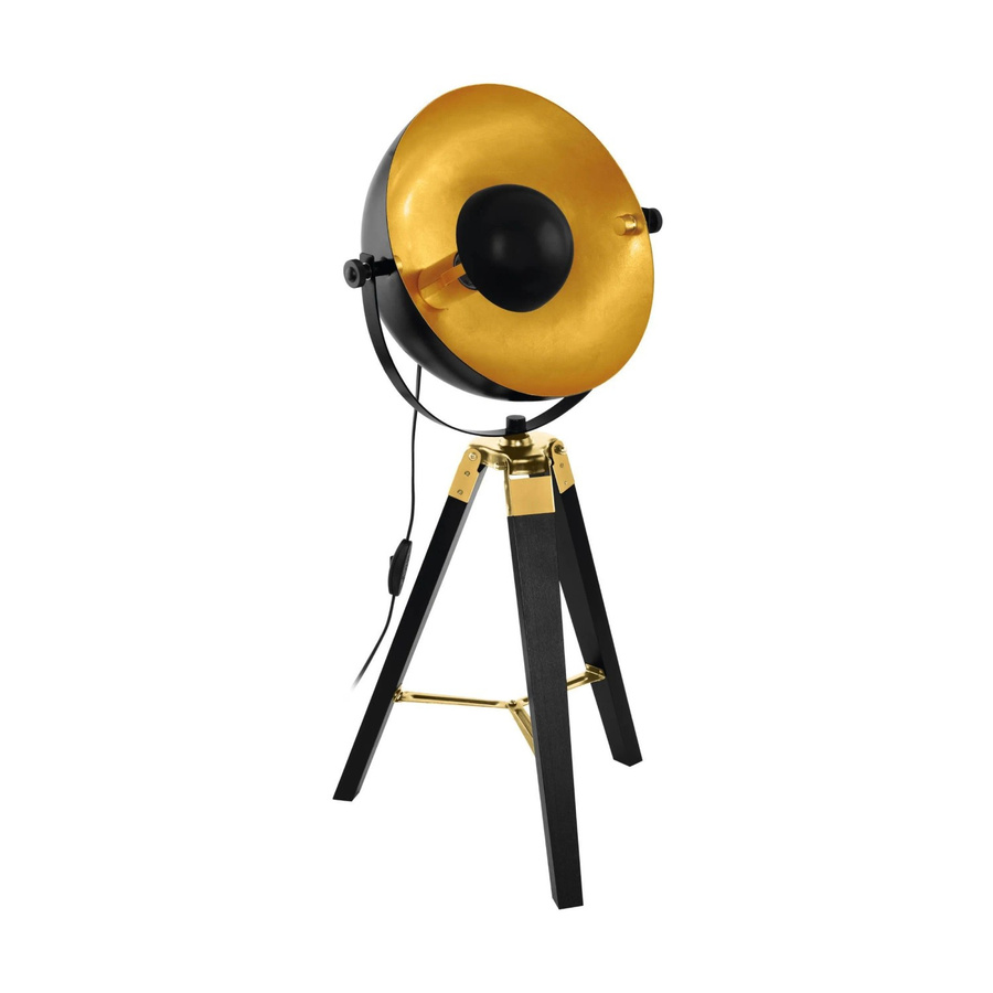 Eglo Tischleuchte Covaleda Schwarz-Gold, 1-flammig, Durchmesser: 38 cm, Höhe: 73,5 cm - Bild 2