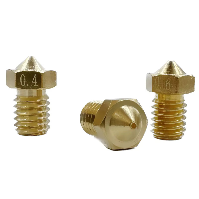 Anycubic E3DV6 Gewindedüsen aus Messing in Gold für V5 V6 Hotends und Anycubic I3 Mega Chiron Kobra Drucker - Bild 2