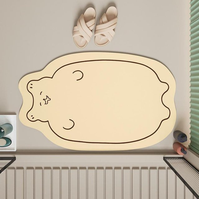 Saugfähige Diatomeenerde Bodenmatte von Yiran Furniture für Badezimmer und Eingangsbereich, B/B: 80 x 50 cm - Bild 1