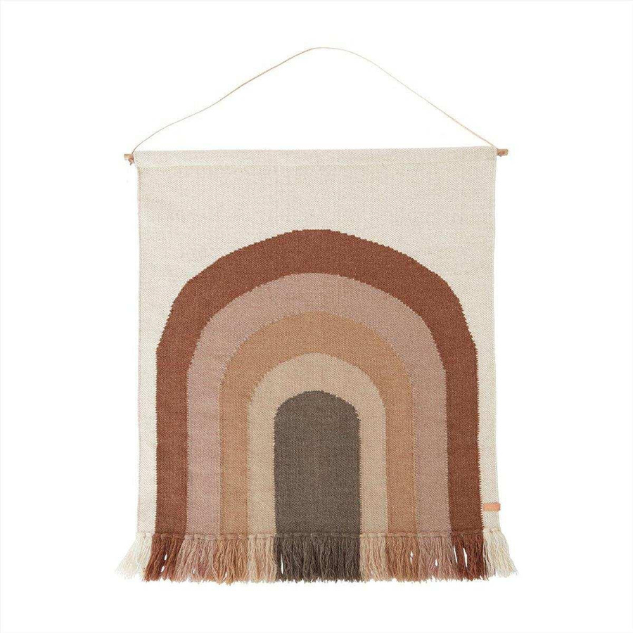 Oyoy Follow the Rainbow Wandteppich mit Regenbogen-Design in Braun/Multicolor, B: 100 cm, H: 124 cm - Bild 1