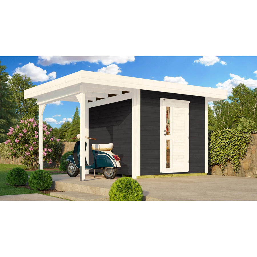 WEKA Holz-Gartenhaus Designhaus 172 mit Flachdach in Grau und Anthrazit, B/T: 430 x 314 cm - Bild 2