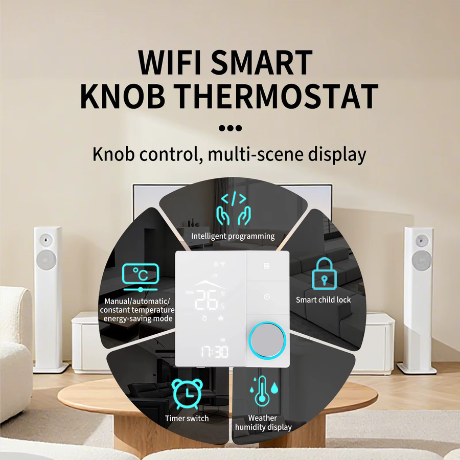 Minco Heat Smart Knob WiFi Temperaturregler zur App-Steuerung für Wasserboiler, Gasboiler und Fußbodenheizungen - Bild 5