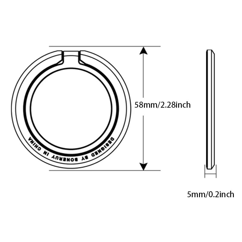 Magnetischer Telefonringhalter für MagSafe in Lila, abnehmbarer Fingergriff und 360 Grad drehbarer Ständer für iPhone und Samsung - Bild 6