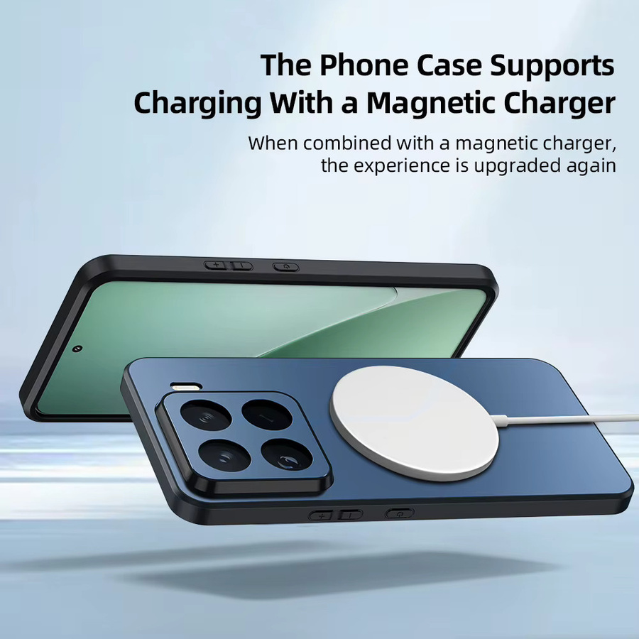Luxus Matte MagSafe Schutzhülle für Xiaomi in Blau mit magnetischer Ladefunktion - Bild 4