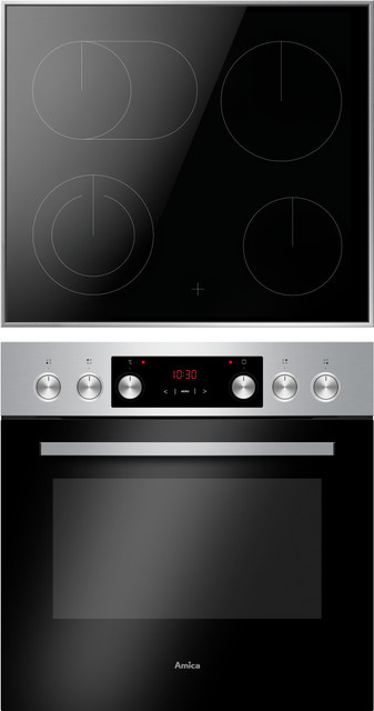 Bosch EHC 80 Ex Einbauherdset mit Glaskeramik Kochfeld in Schwarz und Edelstahl, Elektro-Kombination mit Heißluft und Grill - Bild 1