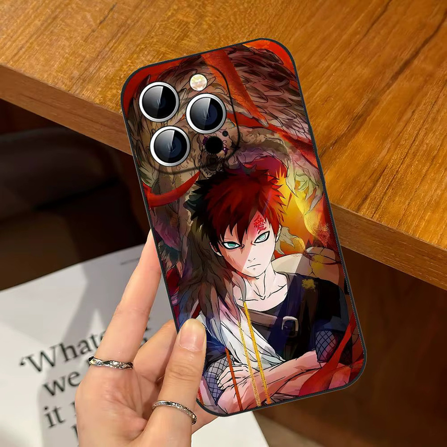 Stoßfeste Handyhülle Naruto Gaara in Schwarz für iPhone 11 bis iPhone 17 Pro Max und weitere Modelle - Bild 5