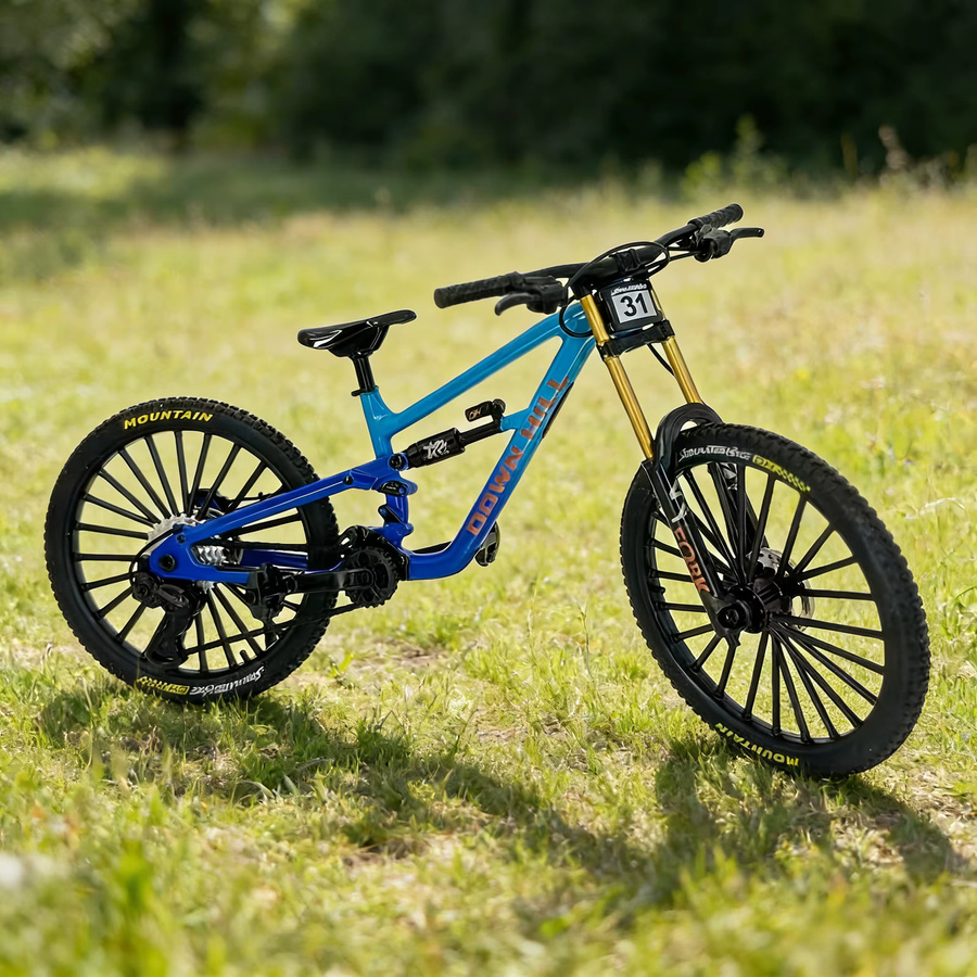 HRZPACT V10 Simulationsmodell Mountainbike, Softtail Downhill Fahrrad, Metall, Rot - Bild 3
