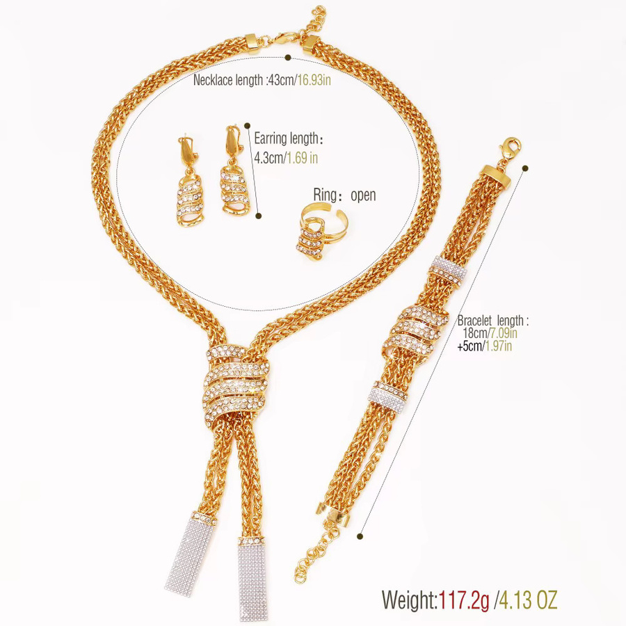 GZJPEI Design Schmuckset, 750 Gold, Zirkonia, Damen - Bild 2