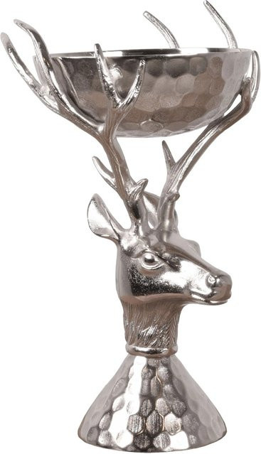 DELUKE Deko-Schale IDA aus Aluminium in Silber, B/T/H: 42 x 25 x 25 cm - Bild 1