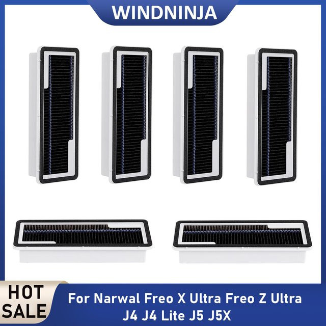 WINDNINJA Geruchsabsorbierender HEPA-Filter mit Aktivkohle für Narwal Freo X Ultra Freo Z Ultra J4 J4 Lite J5 J5X in Weiß - Bild 1