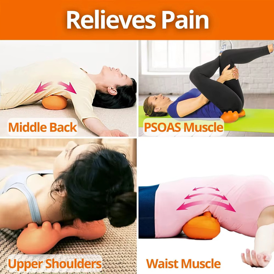 STAWHO Hüftmassagegerät zur Schmerzlinderung bei Psoas, Sciatica und Piriformis-Syndrom sowie Triggerpunkten im unteren Rückenbereich in Schwarz und Orange - Bild 5
