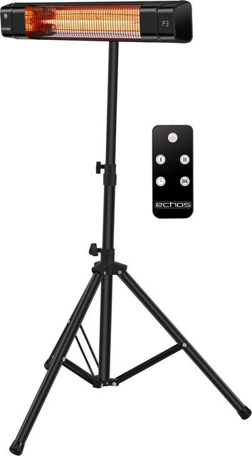 Echos Eco-3507 Heizstrahler mit Stativ, Fernbedienung und 24h Timer, 1500W - Bild 2